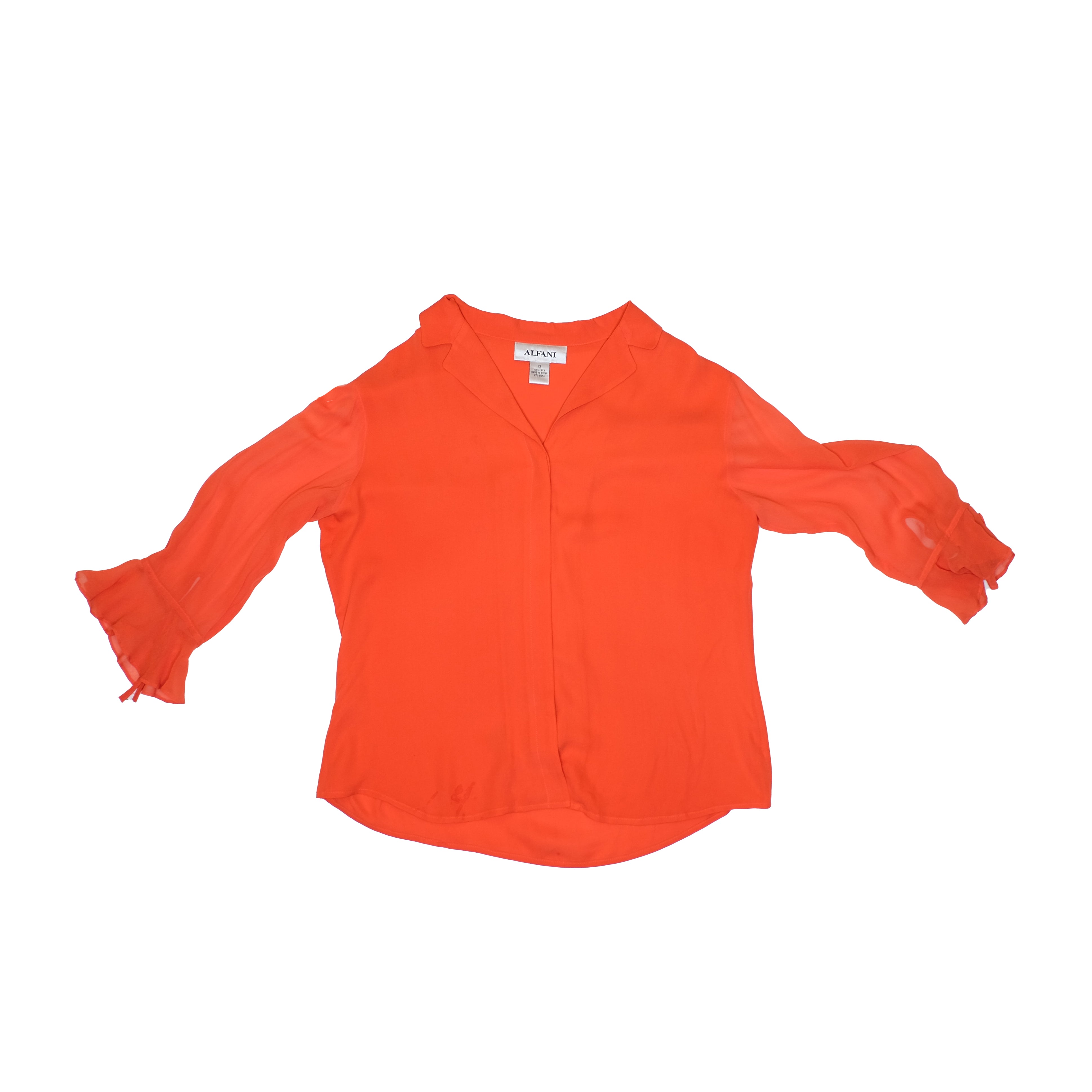 Alfani Orange Silk Shirt