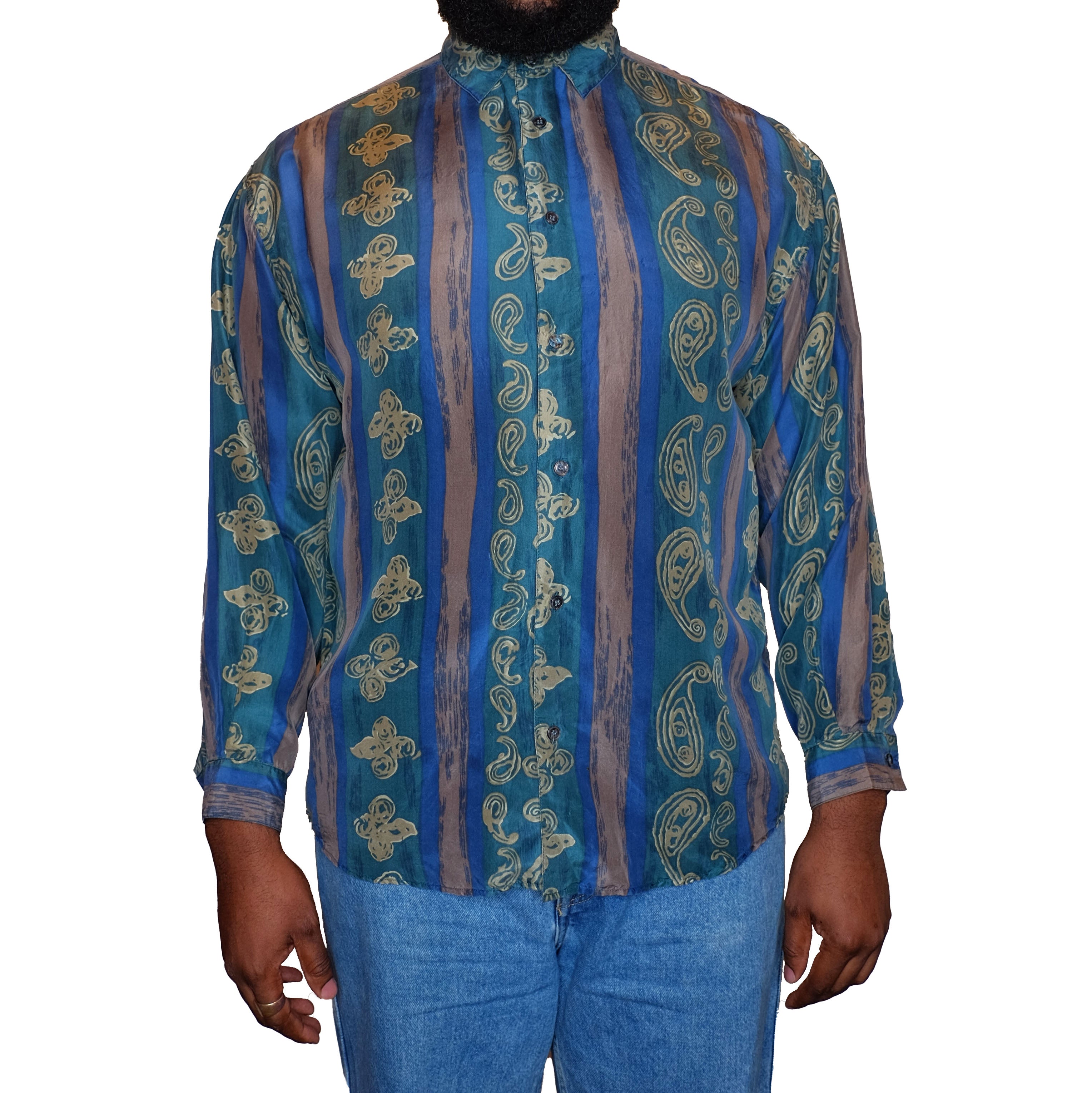 Blue/Green Silk Shirt (High Advantage)