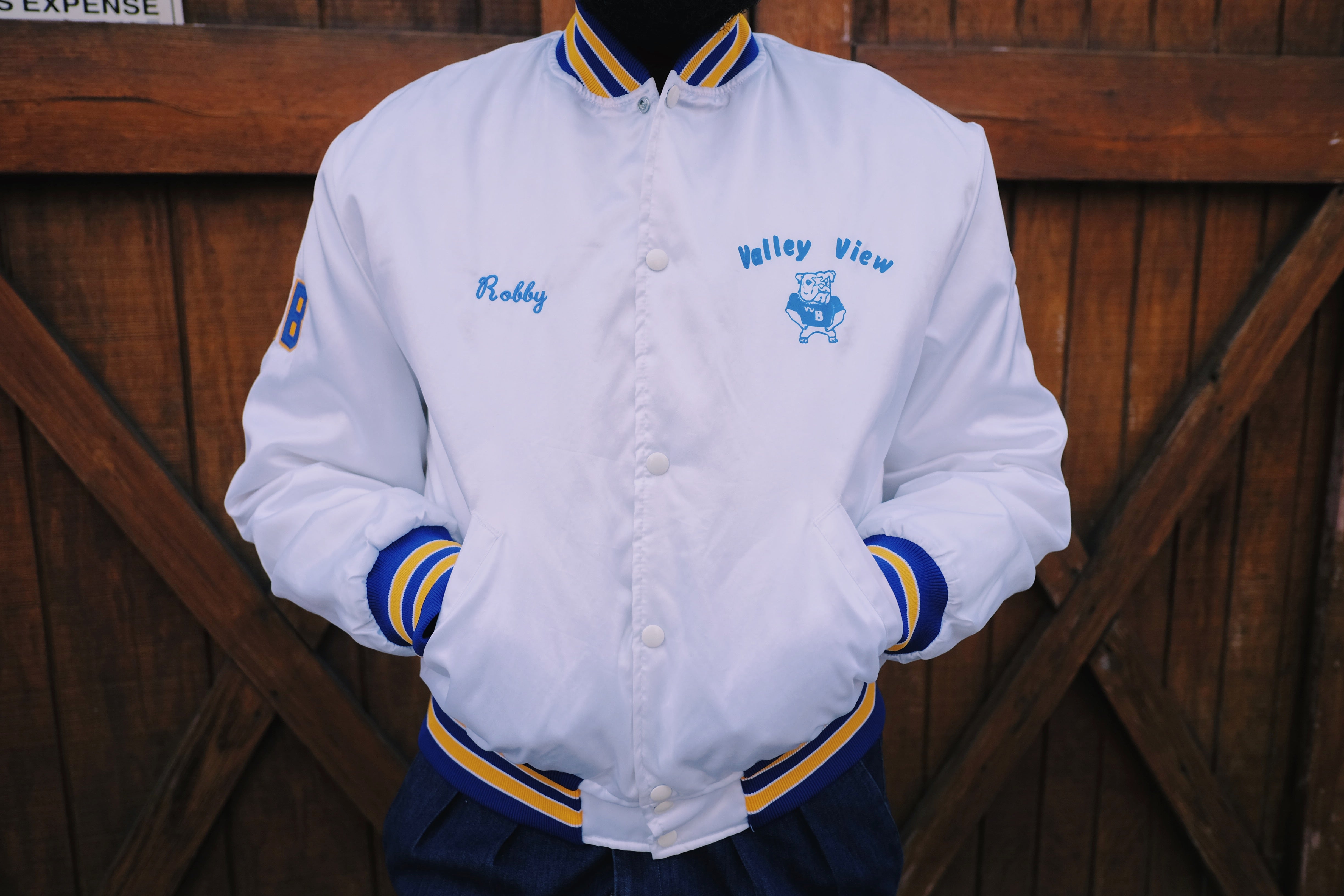 'Robby' White Varsity Jacket