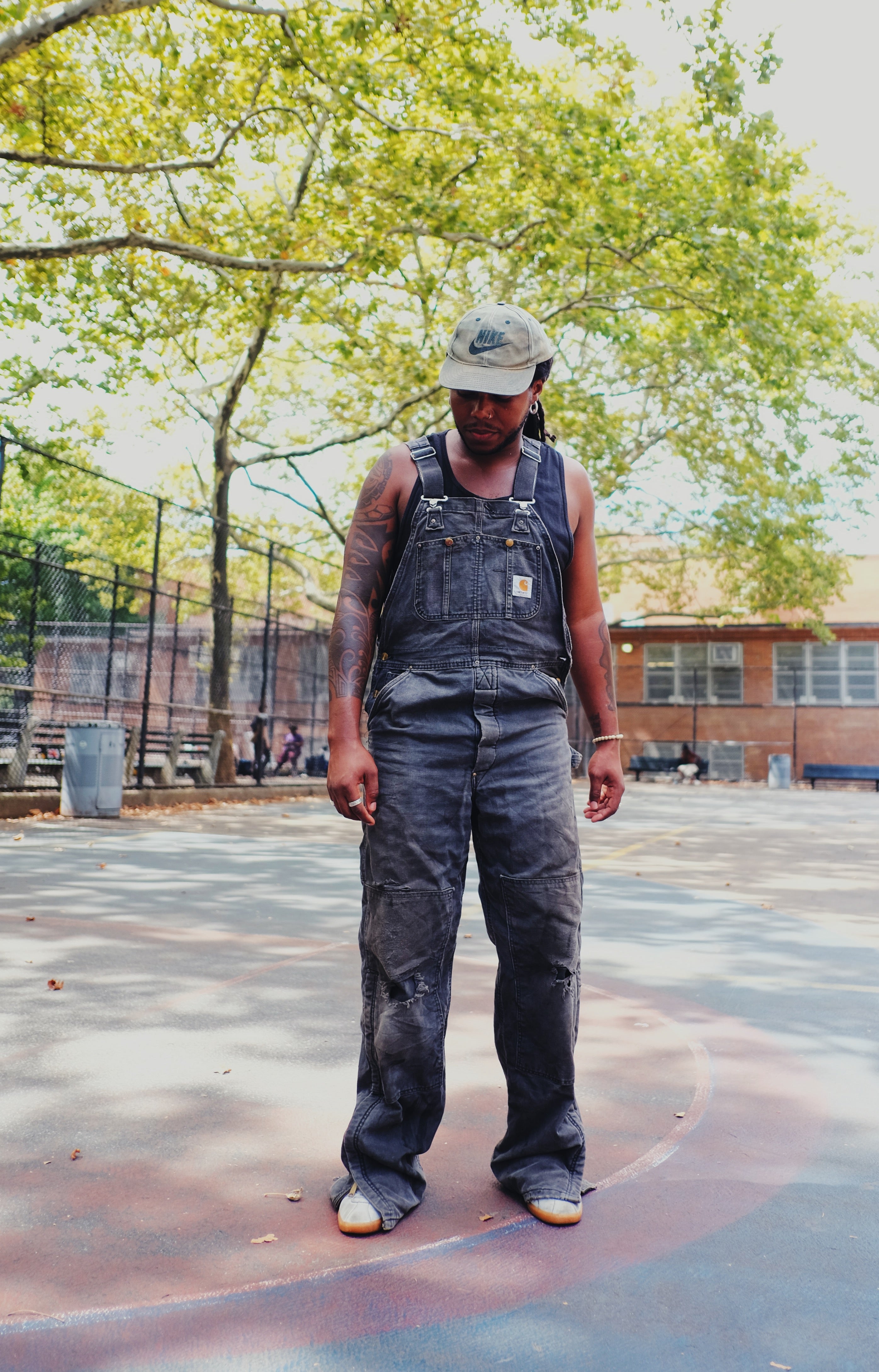 Vintage Carhartt Grey Denim Overall - Main Image