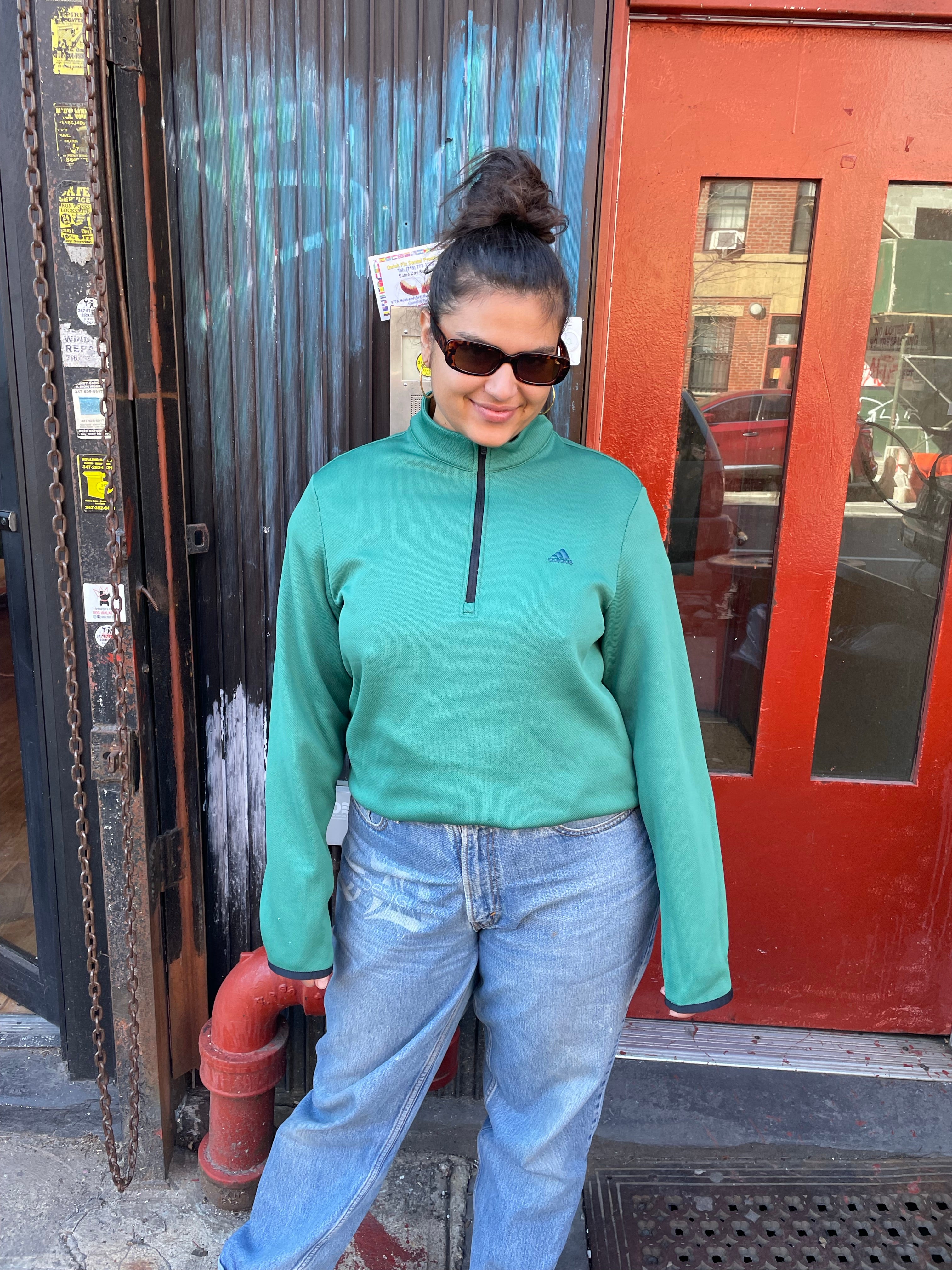 Vintage Adidas Green Fleece