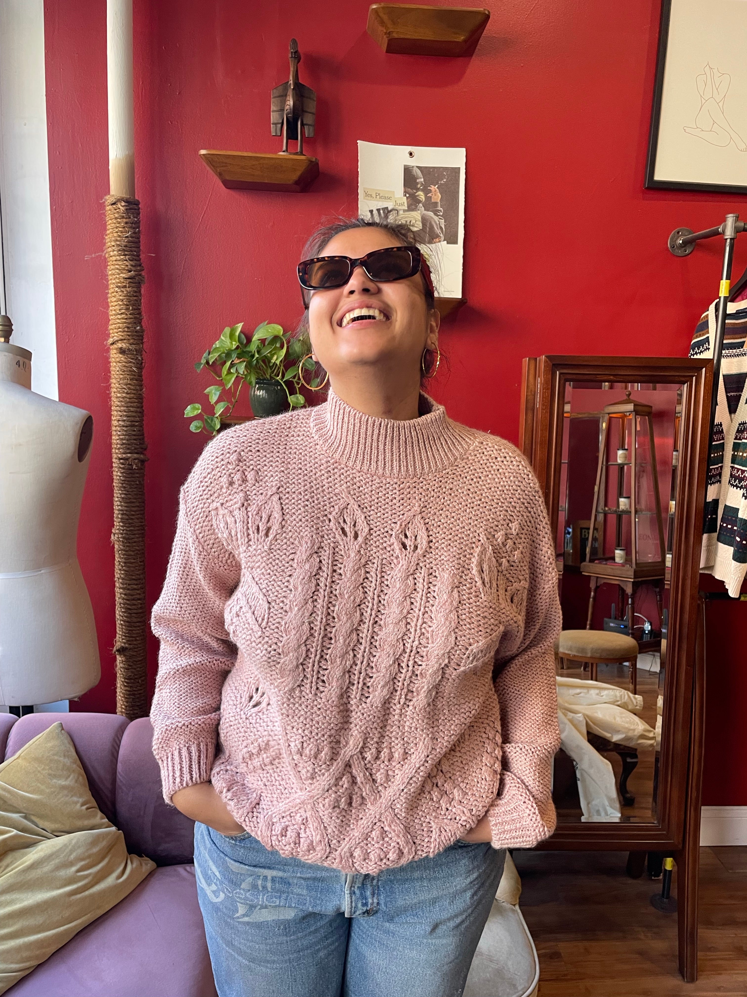Vintage Light Pink Sweater