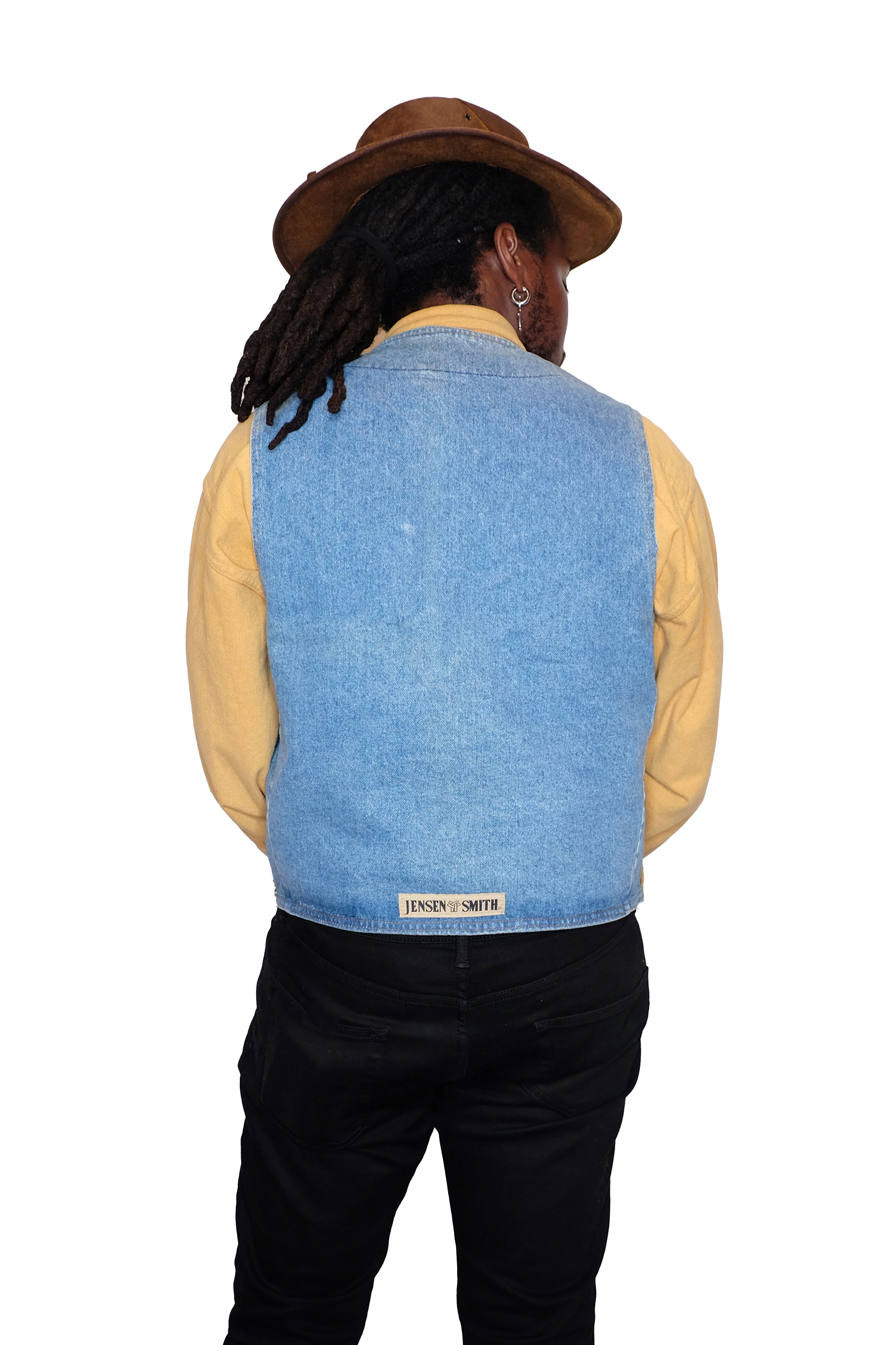 Vintage Jensen Smith Embroidery/Denim Vest